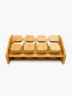 Set organizador de 8 condimenteros de vidrio y bambú Warenhaus
