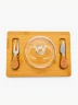 Set tabla para quesos de bambú con cúpula de vidrio Warenhaus