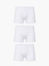 Pack X3 boxers llanos blancos para niños
