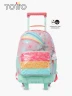 Totto - Mochila con ruedas Infantil Rainbow Star | Multicolor