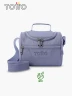Totto - Lonchera Térmica Pizarra Ecole Solid | Morado