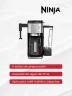 Cafetera DualBrew XL Ninja CFP150CO de jarra de vidrio con espumador | Negro
