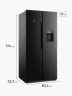 Refrigeradora Side by Side Electrolux t 419L No Frost ERS45F3Q5EB | Negro